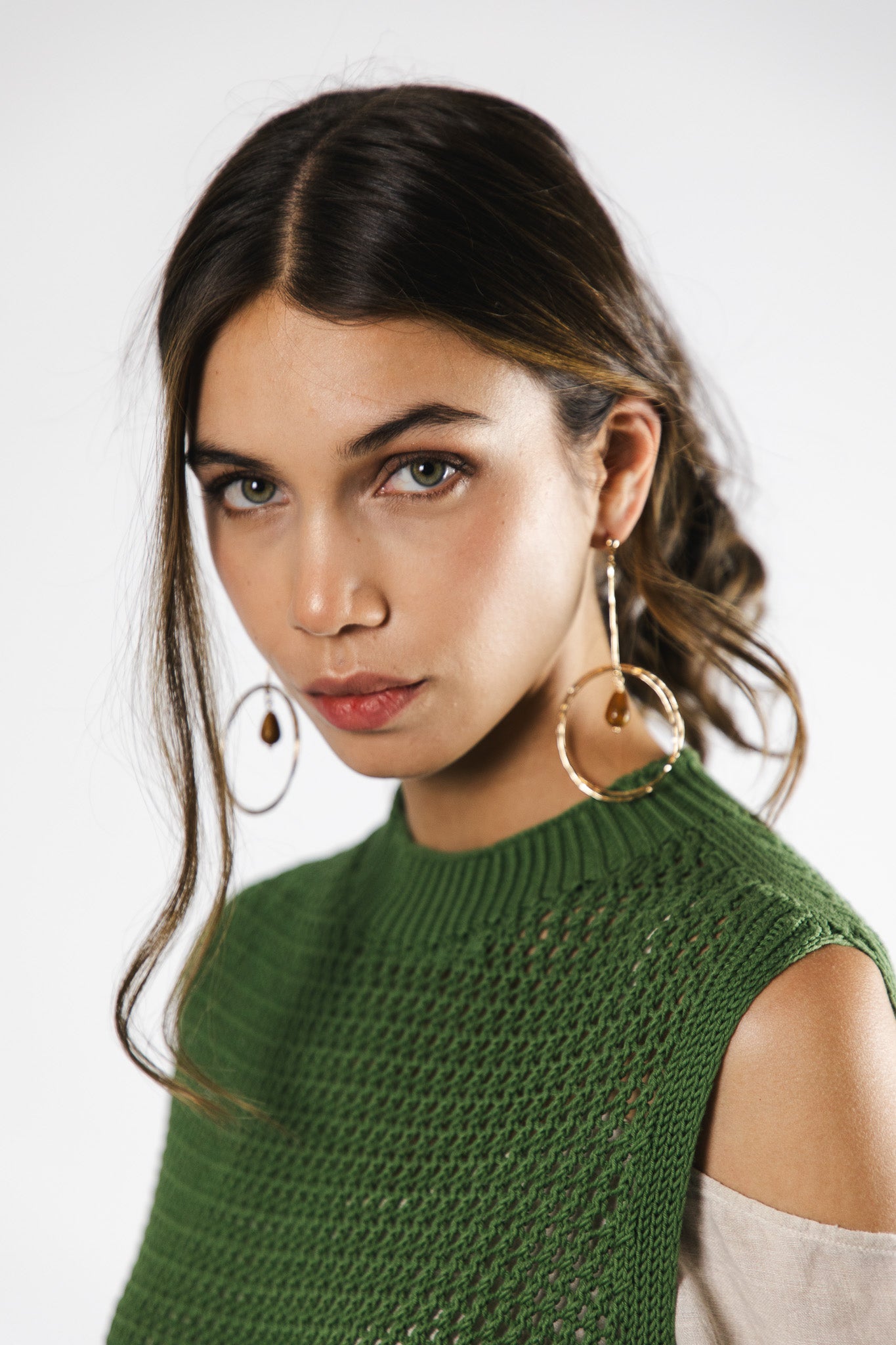 Vestido largo Algodón Paz Verde