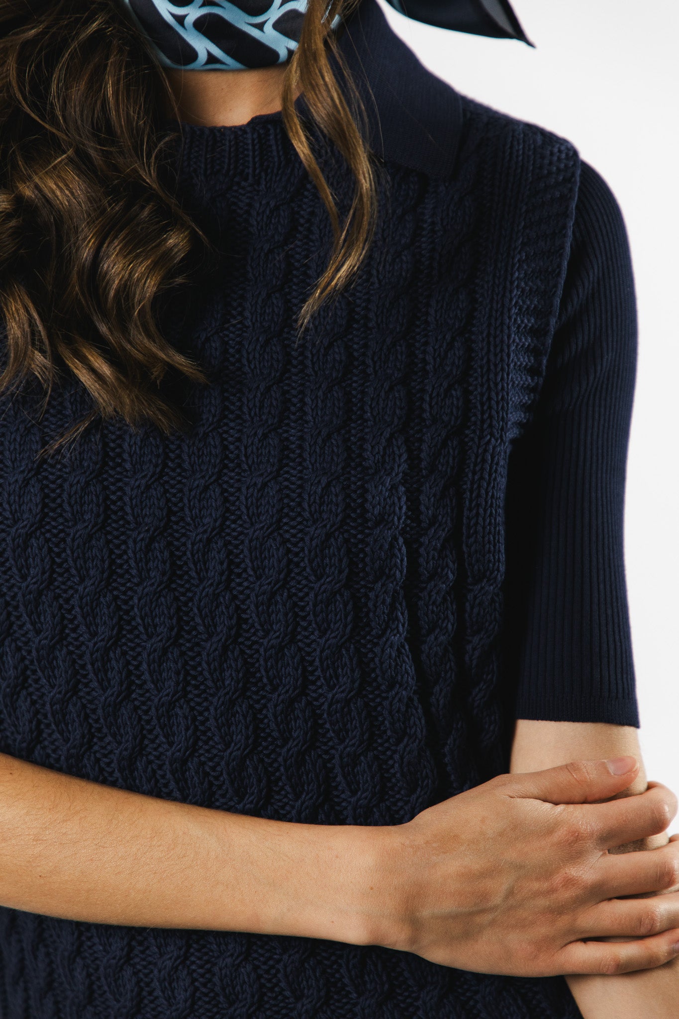 Top sin manga Algodón Pili Azul Marino