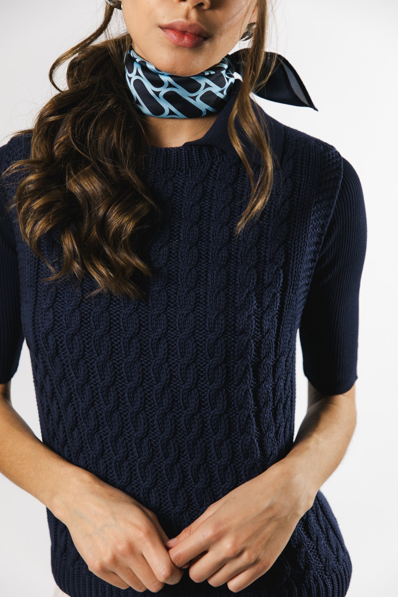 Top sin manga Algodón Pili Azul Marino