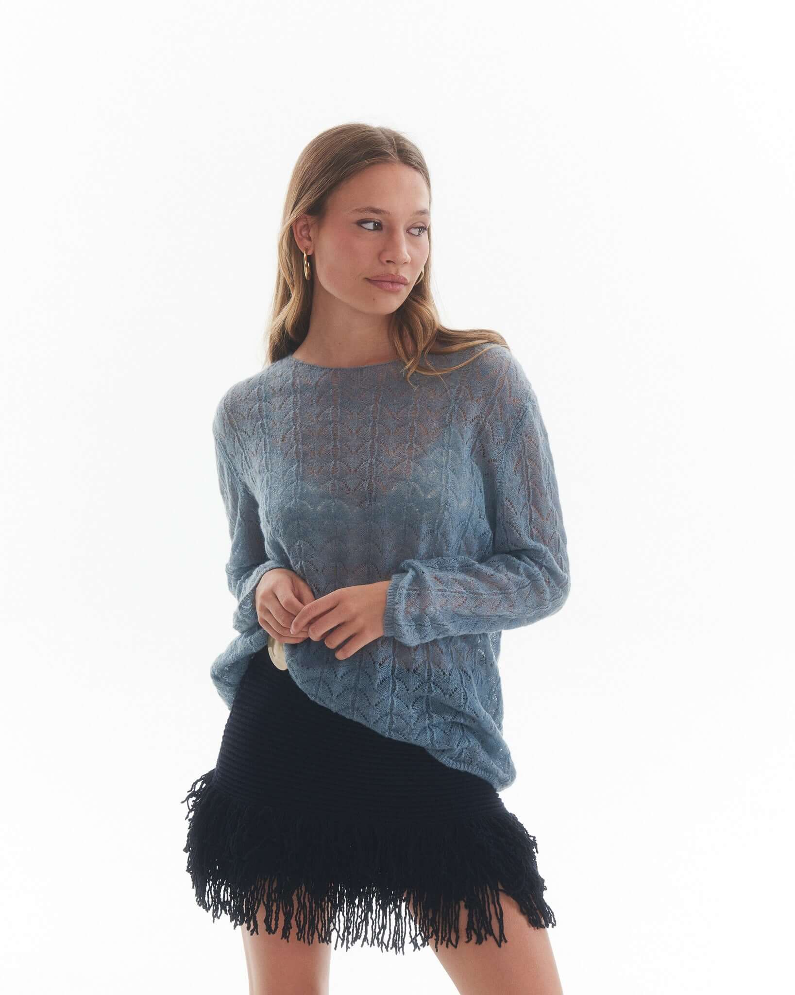 Sweater Mohair Piera Índigo