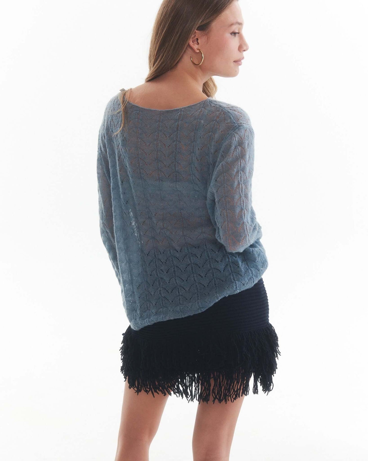 Sweater Mohair Piera Índigo