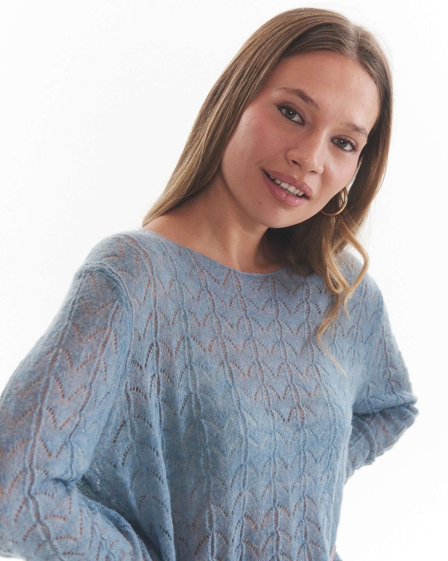 Sweater Mohair Piera Índigo