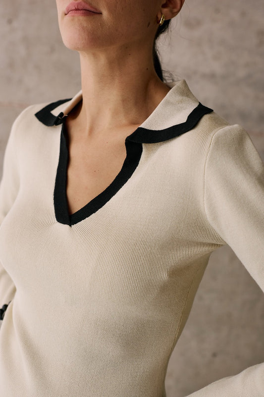 Polera Viscosa Kian Crudo Detalle