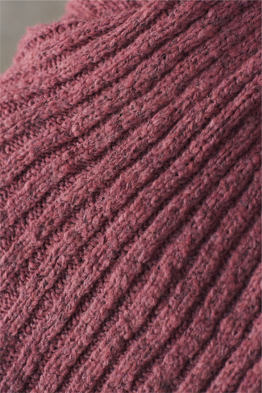 Poncho Blend Lana Erice Rosado Detalle 2