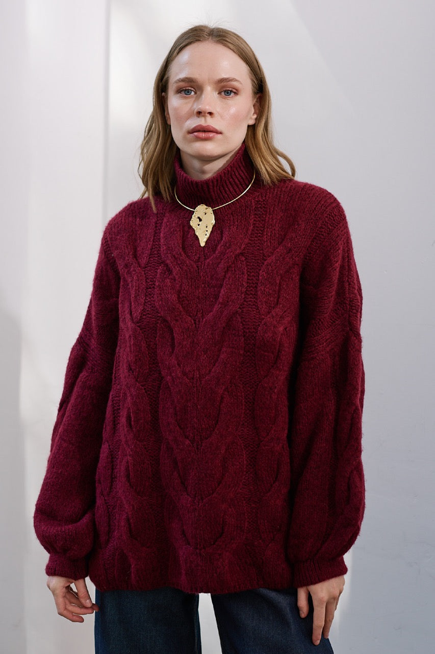 Outter Blend Lana Prato Burdeo Total Look