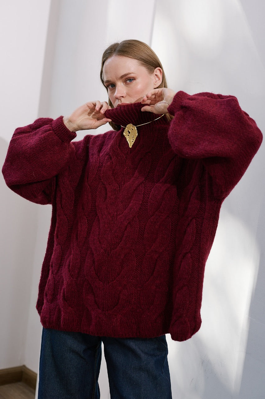 Outter Blend Lana Prato Burdeo Vista Frontal