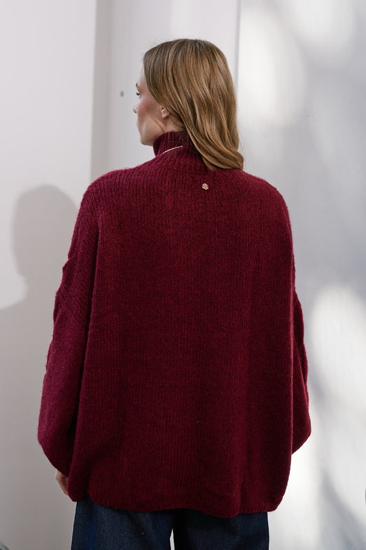 Outter Blend Lana Prato Burdeo Vista Posterior