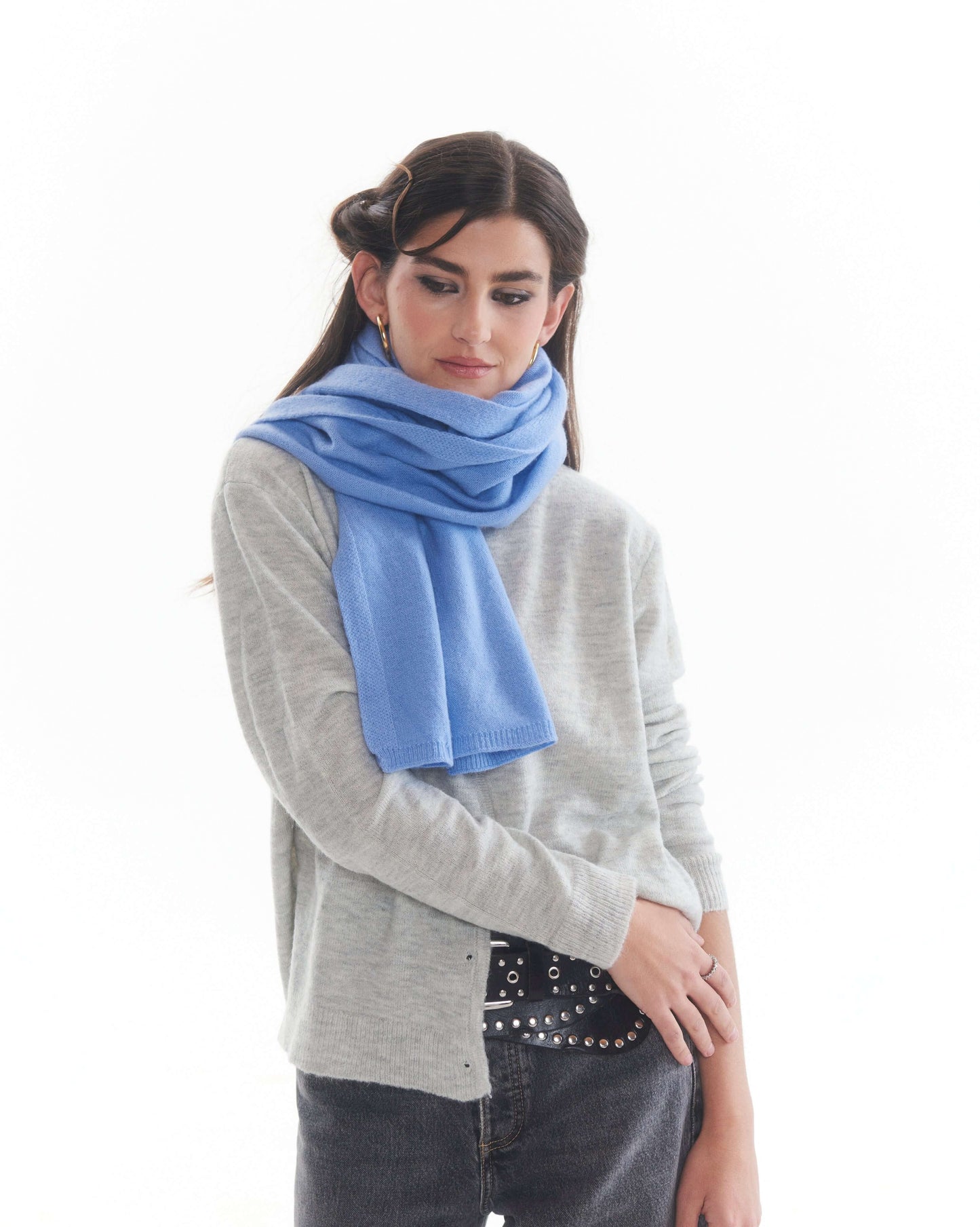 Bufanda 100% Cashmere Rosalia indigo
