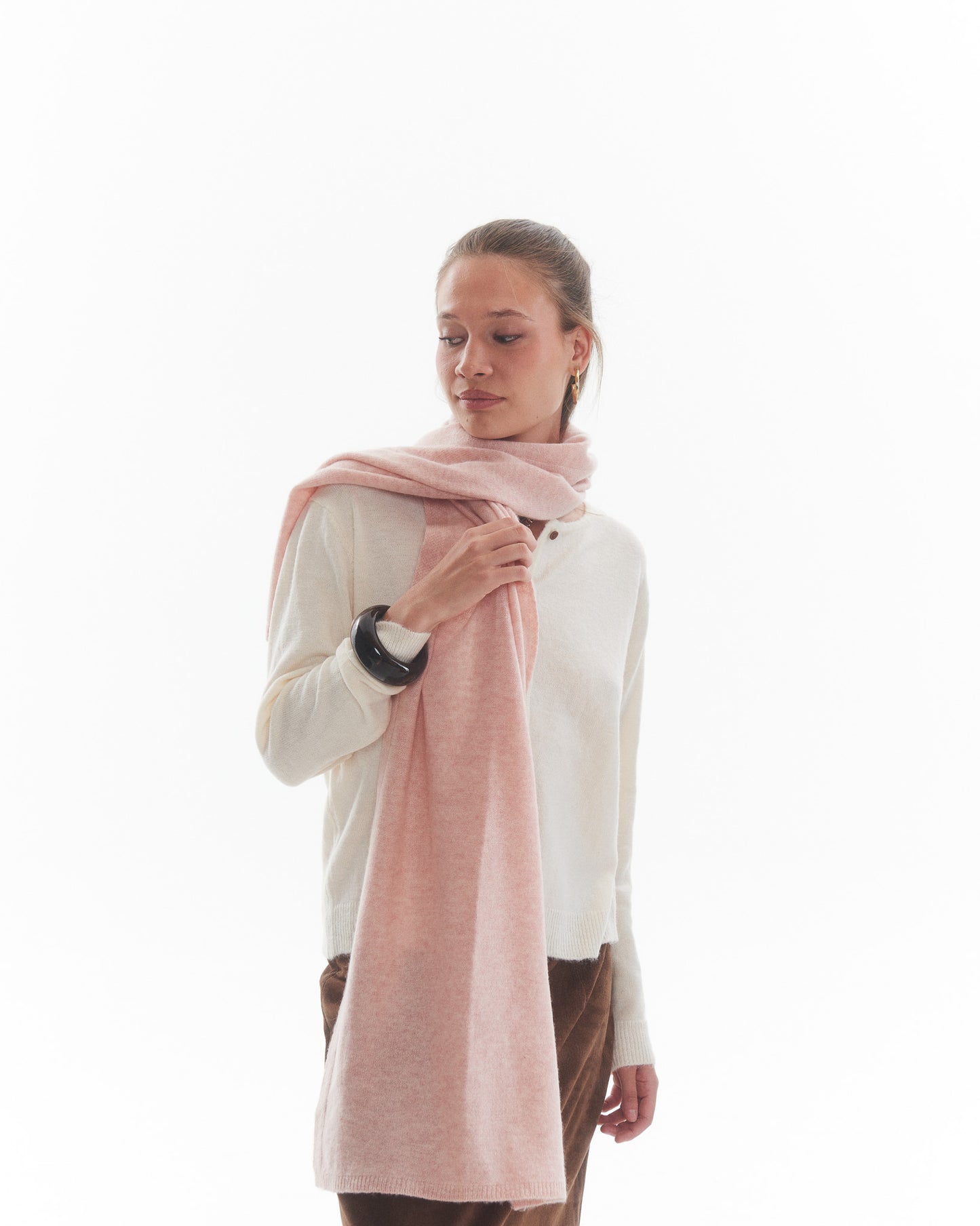 Bufanda 100% Cashmere Rosalia Rosada