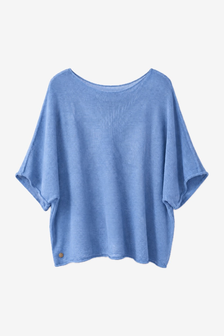 Top Algodón Ada Celeste