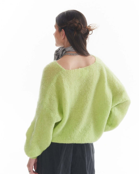 Sweater alpaca Sorcha Verde Limón