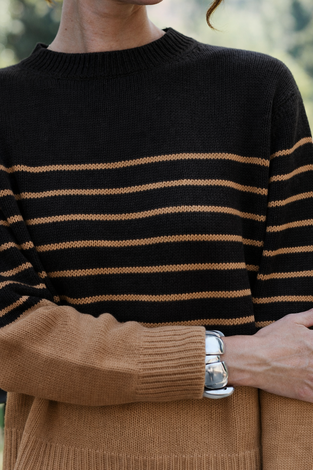 Sweater Lana y Cashmere Spoleto Negro Detalle