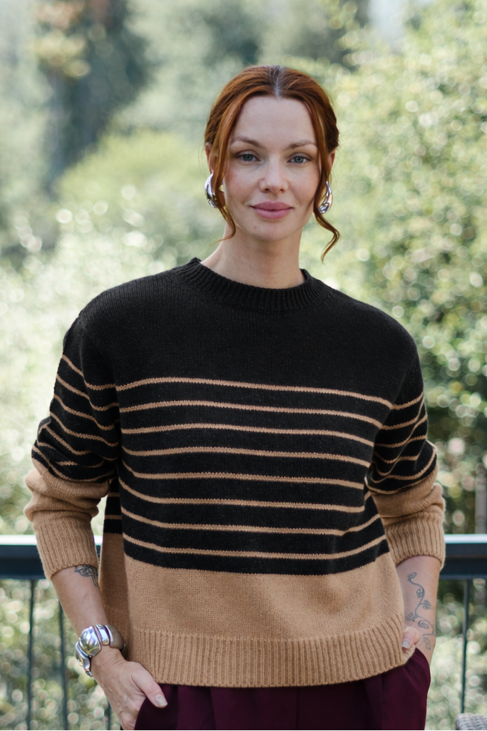 Sweater Lana y Cashmere Spoleto Negro Vista Frontal