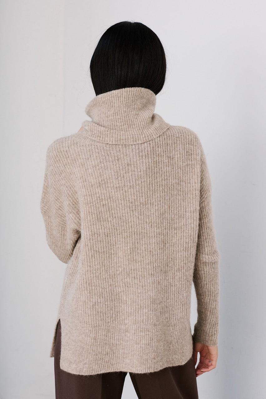 Sweater Blend Alpaca y Lana Andor Beige Vista Posterior 2
