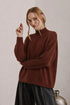 Sweater 100% Lana Claire Café Vista Frontal