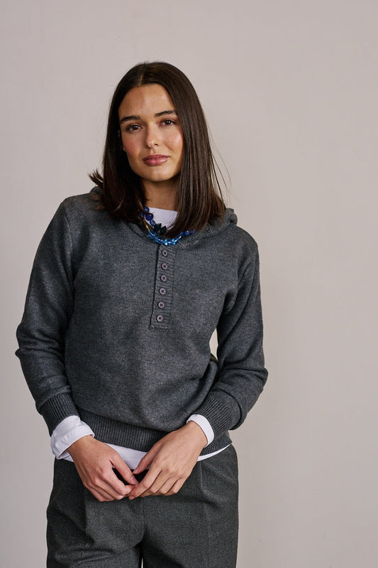 Sweater Lana Nara Gris Vista Frontal