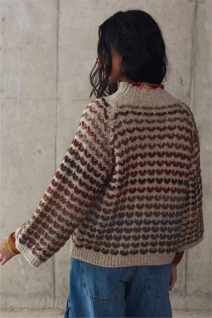 Sweater Blend Lana Novara Beige Vista Posterior