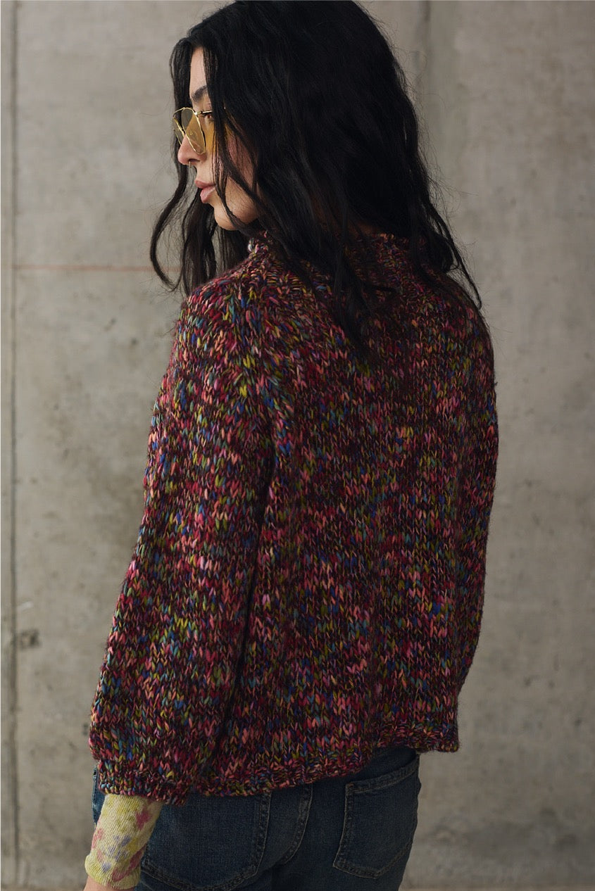 Sweater Blend Lana Palermo Burdeo Vista Posterior