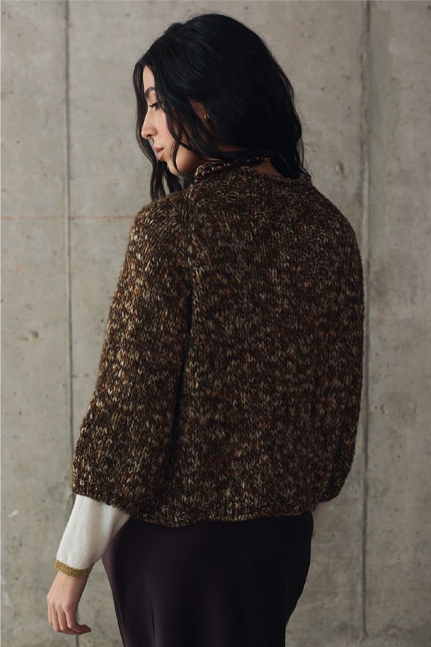 Sweater Blend Lana Palermo Café Vista Posterior