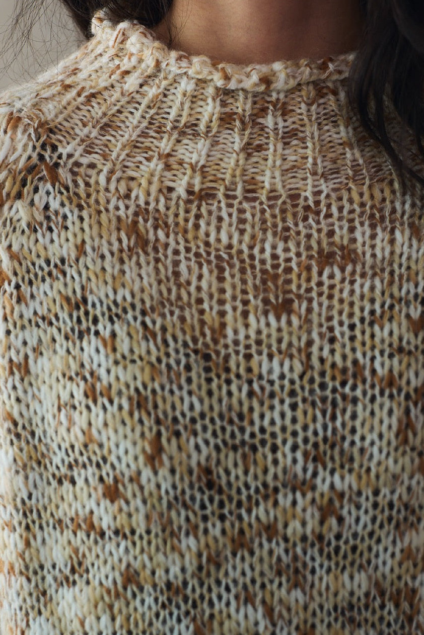Sweater Blend Lana Palermo Crudo Detalle