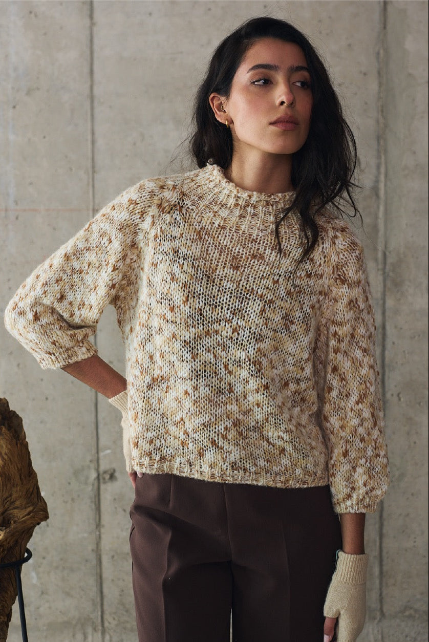 Sweater Blend Lana Palermo Crudo Vista Frontal 2