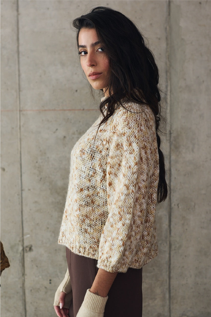 Sweater Blend Lana Palermo Crudo Vista Lateral