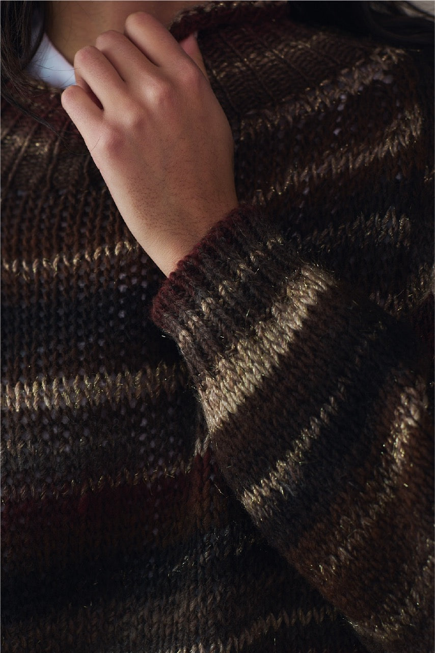 Sweater Blend Lana Varese Café Detalle