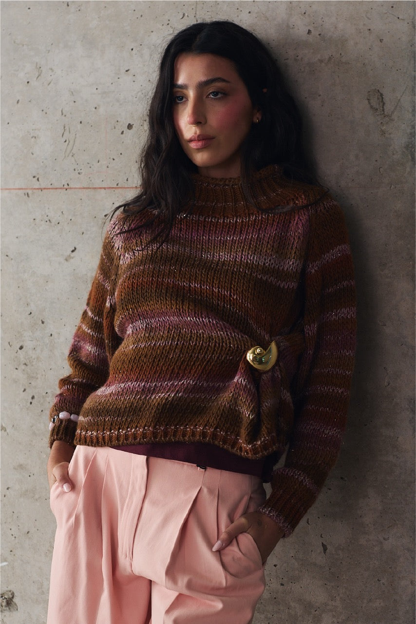 Sweater Blend Lana Varese Camel Vista Frontal
