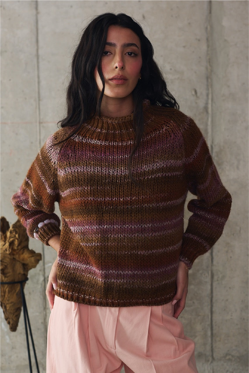 Sweater Blend Lana Varese Camel Vista Frontal 2