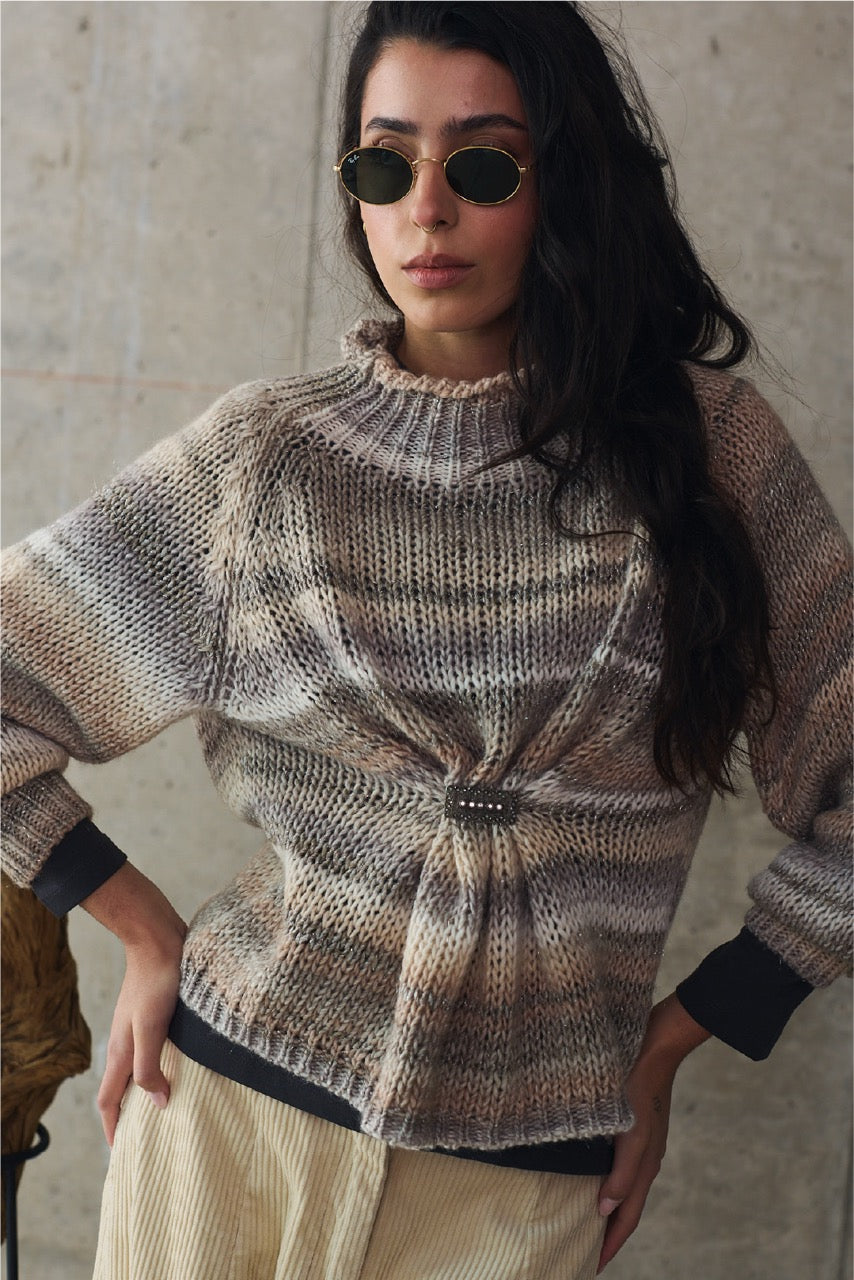 Sweater Blend Lana Varese Gris Vista Frontal
