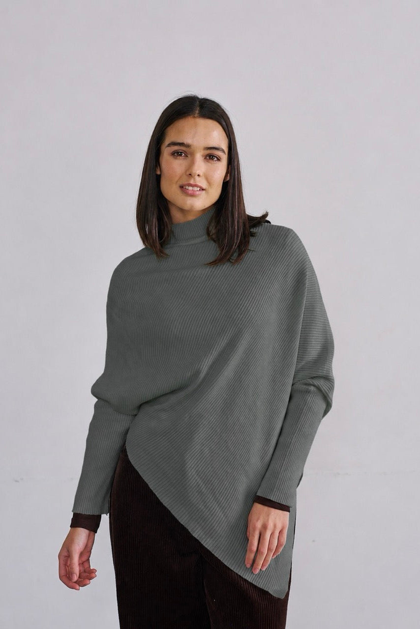 Sweater Lana Vika Gris Vista Frontal