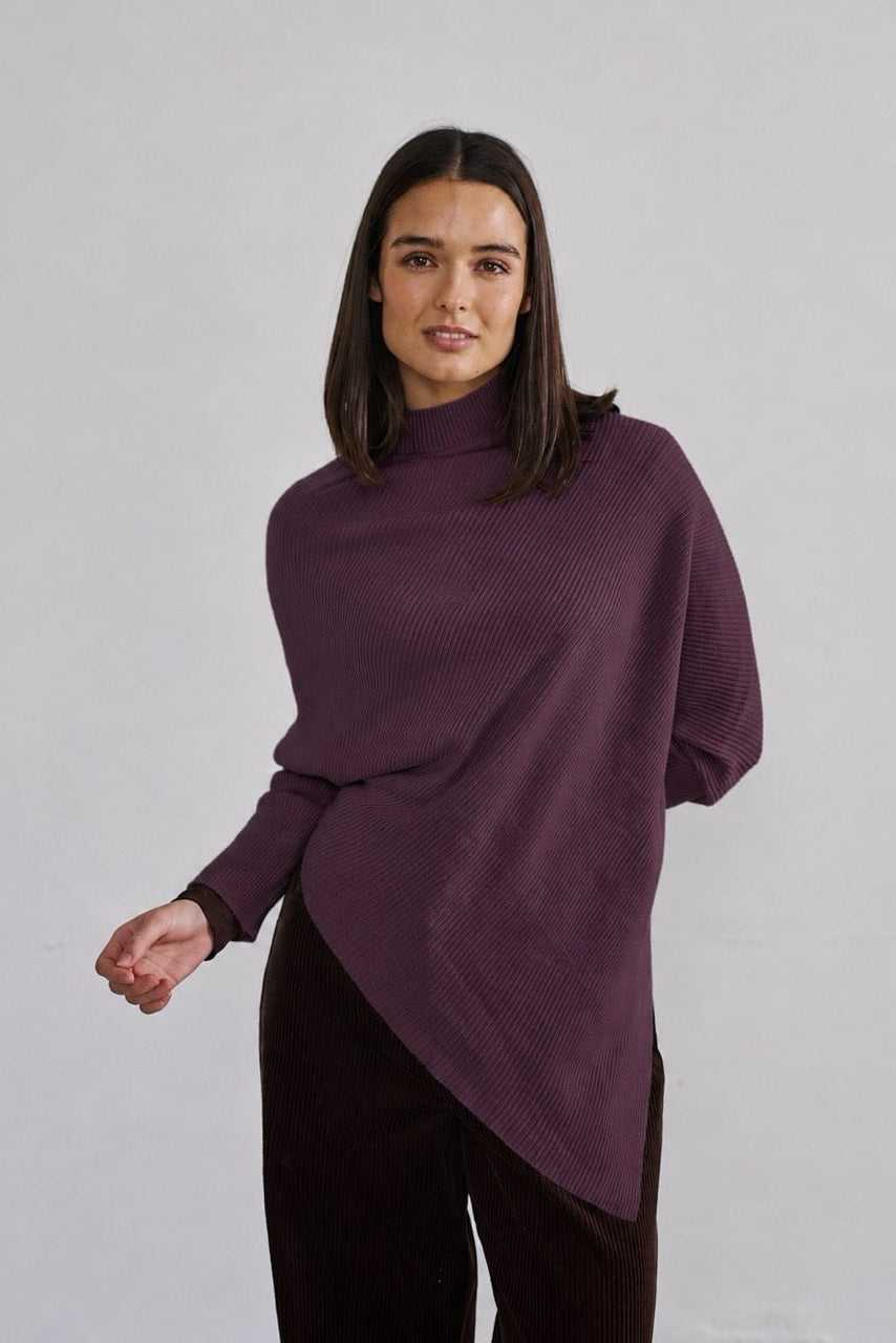 Sweater Lana Vika Morado Vista Frontal