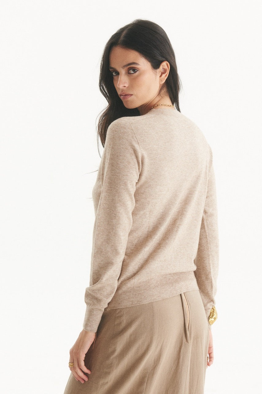 Sweater Lana Vilma Beige Vista Posterior