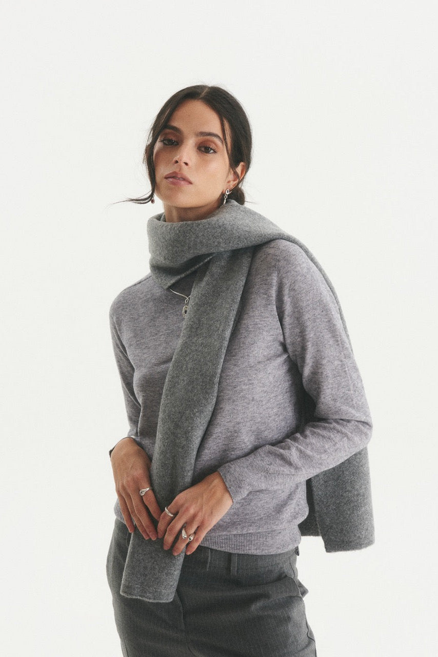 Sweater Lana Vilma Gris Vista Frontal 3