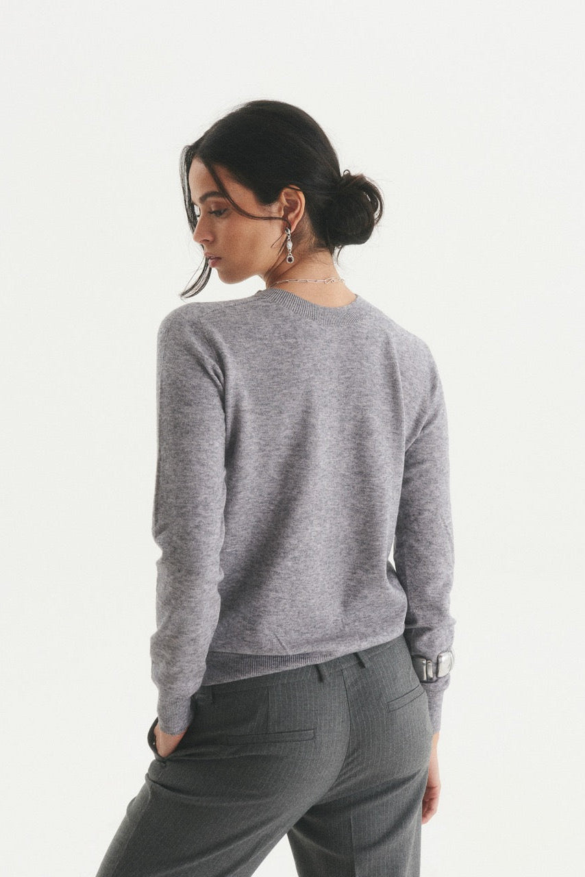 Sweater Lana Vilma Gris Vista Posterior