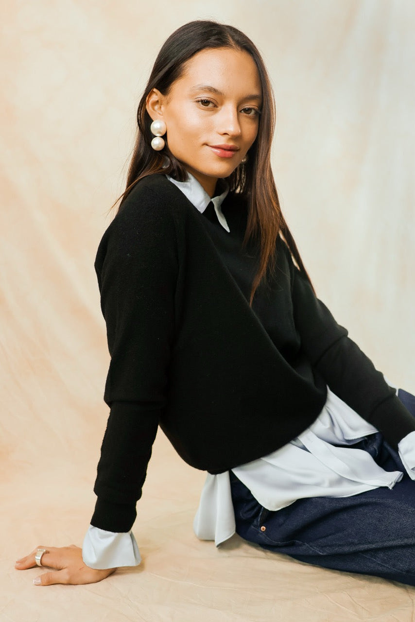 Sweater Lana Vilma Negro Vista Frontal 2