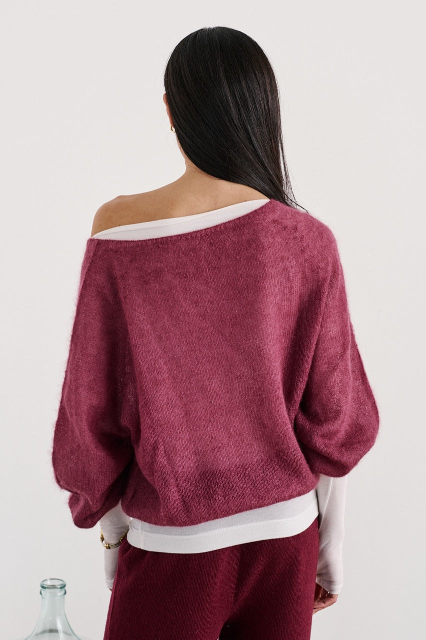 Sweater Mohair Yrsa Negro Vista Posterior