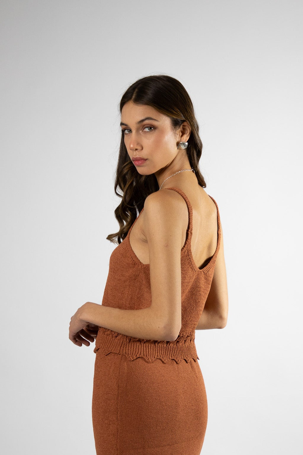Top Algodón Daniela Camel