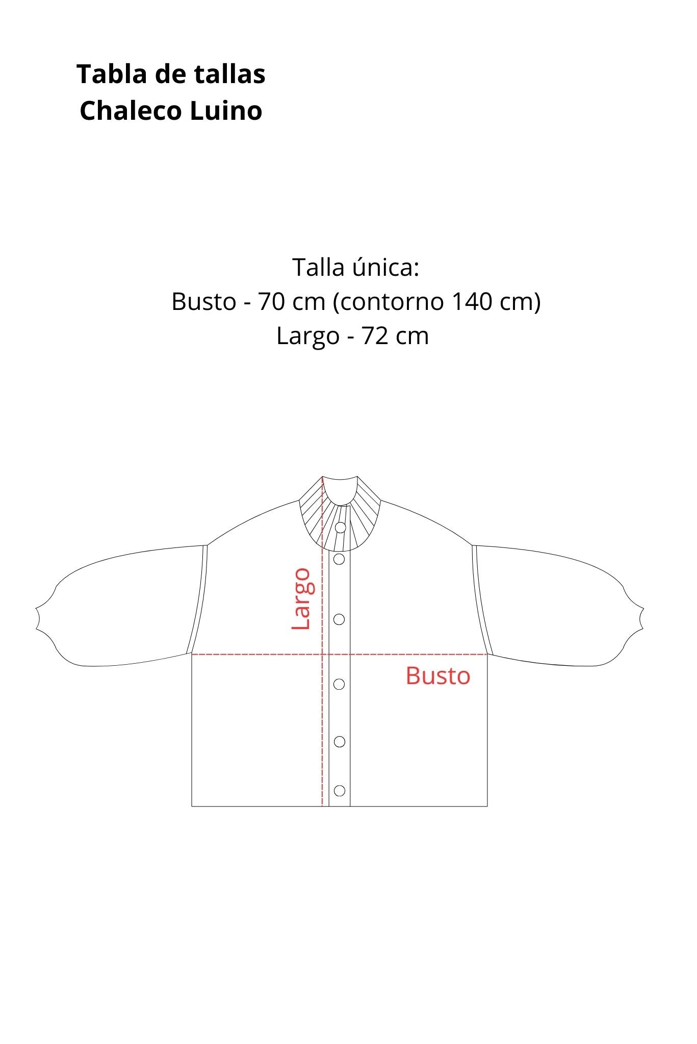 Tabla de tallas Outter Luino
