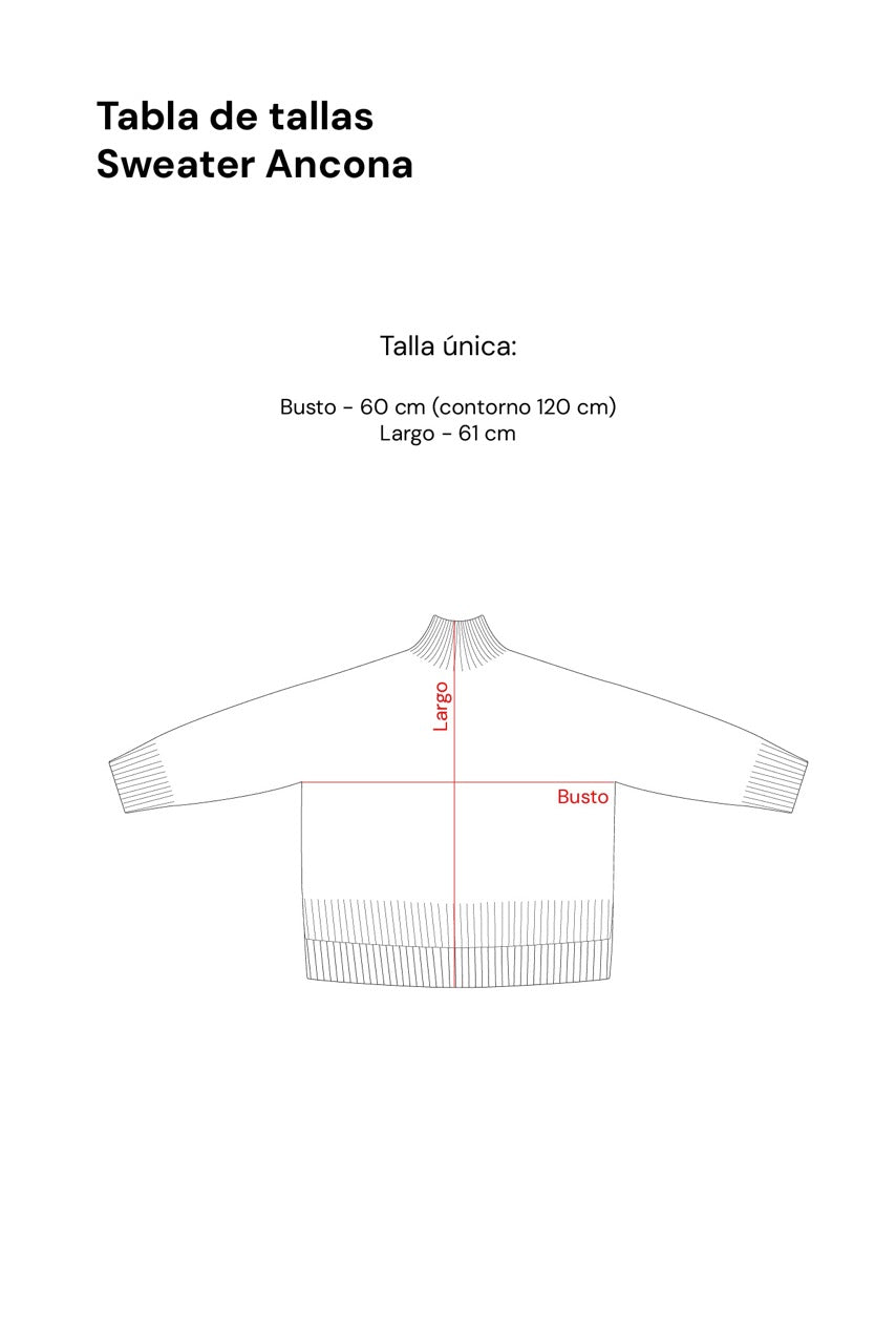 Tabla de tallas Sweater Ancona
