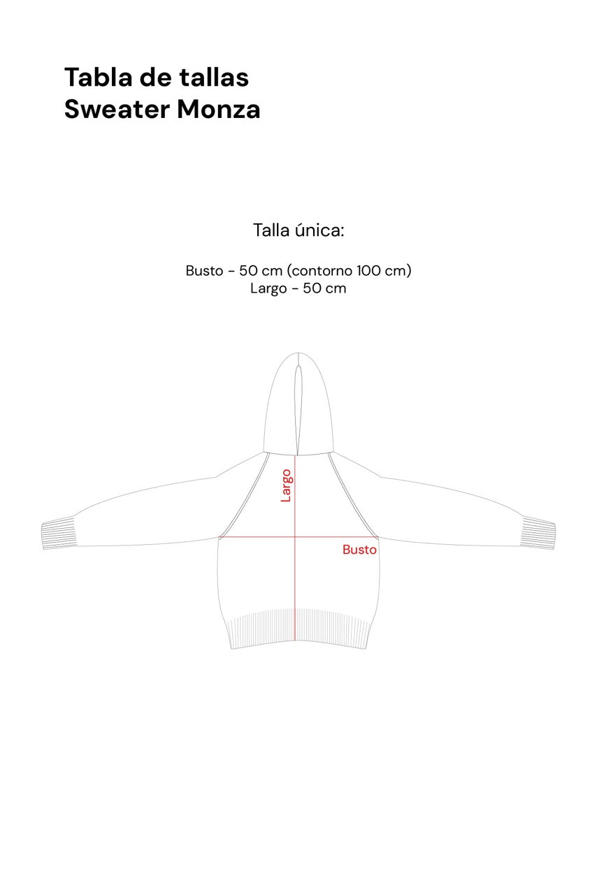 Tabla de tallsas Sweater Monza