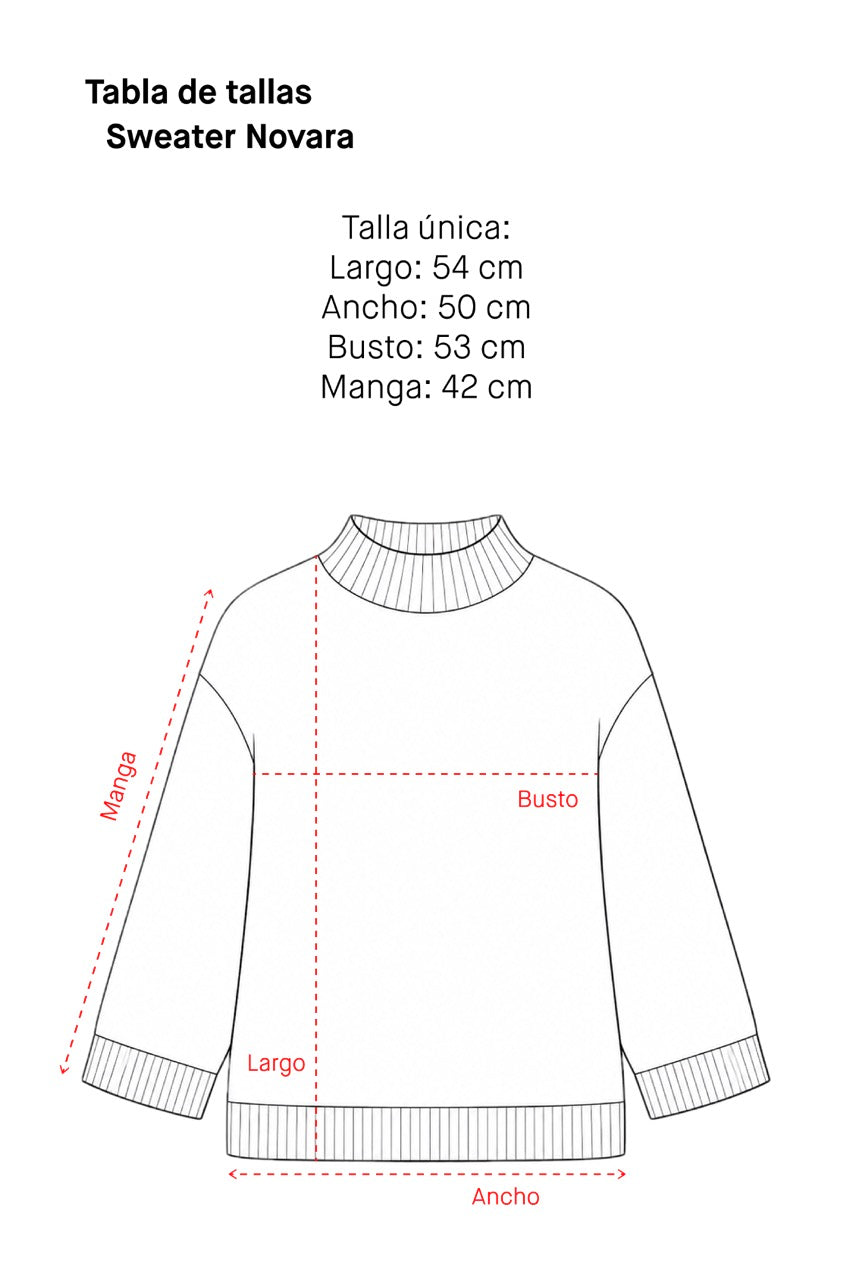 Tabla de tallas Sweater Novara
