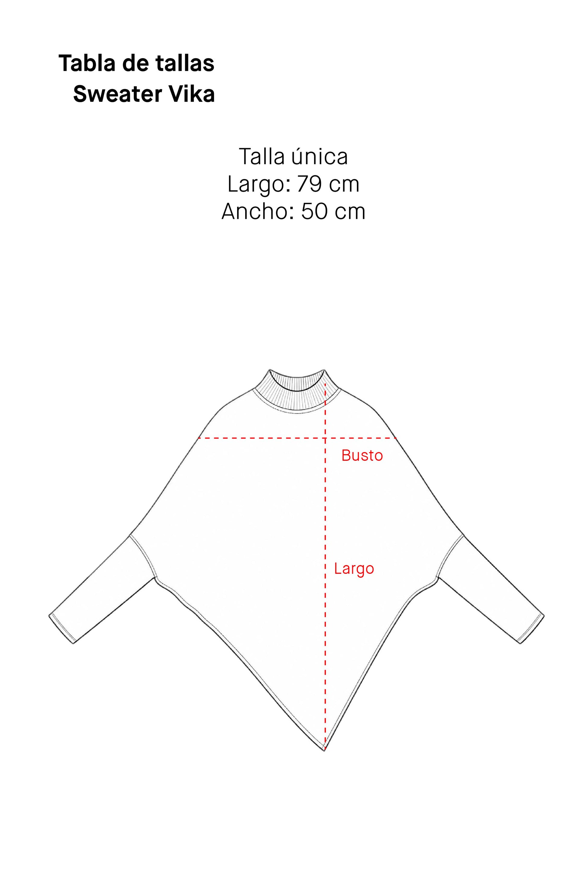 Tabla de tallas Sweater Vika