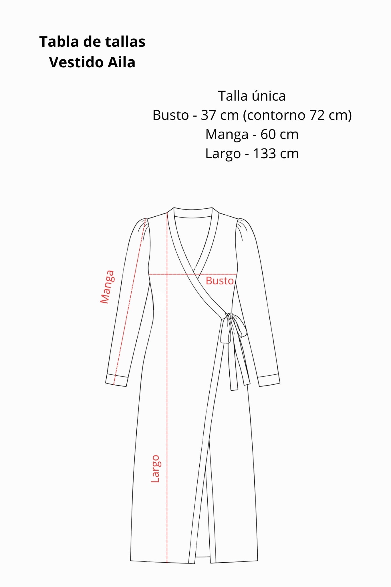 Tabla de tallas Vestido Aila