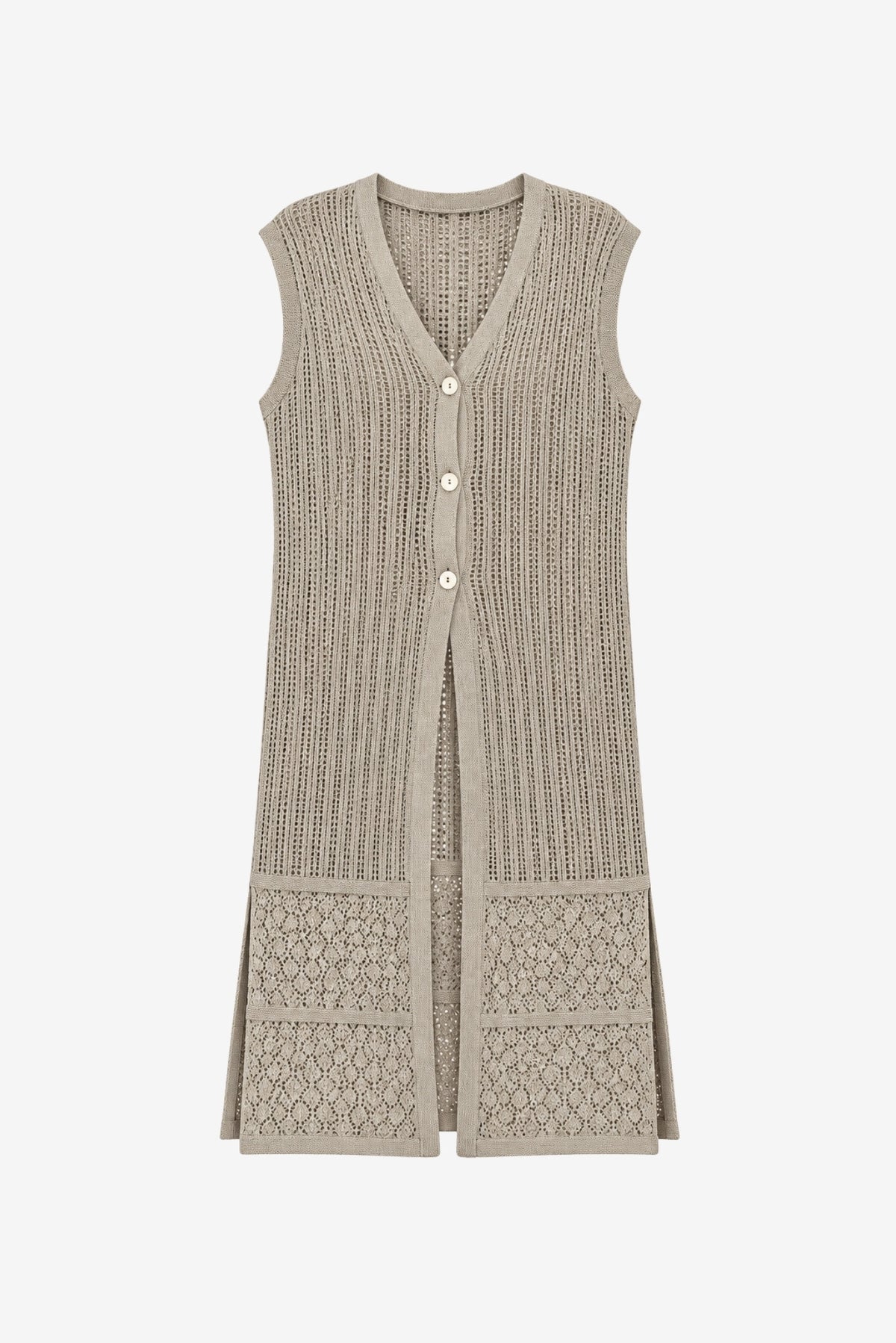 Chaleco 100% Algodón Leda Taupe
