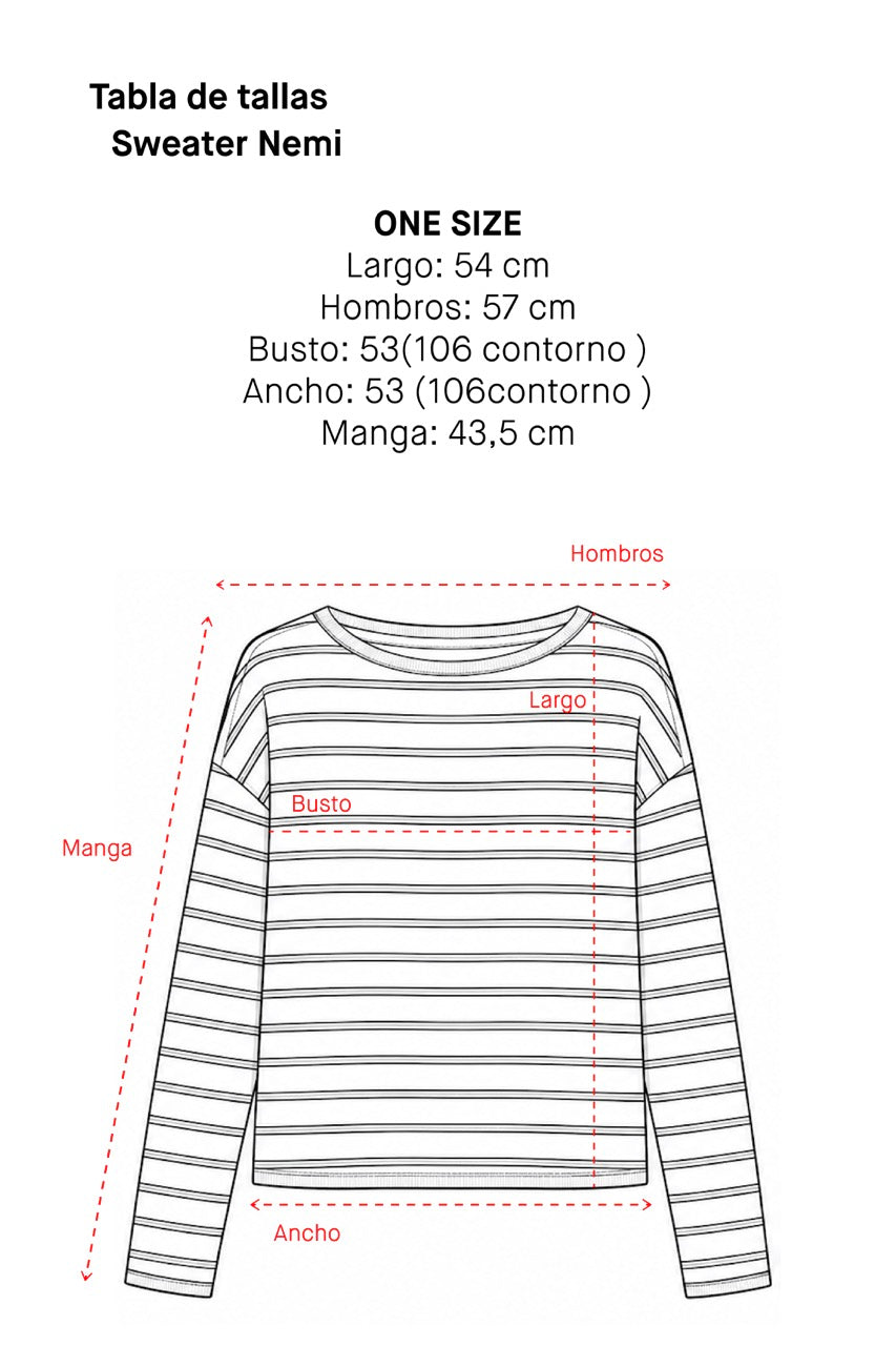 Sweater Algodón Nemi Blanco
