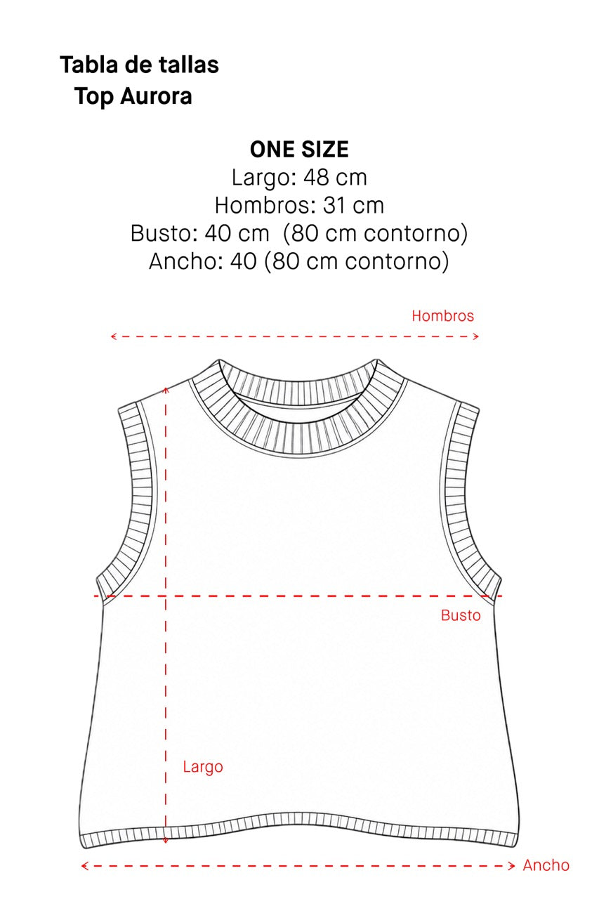 Top Viscosa Aurora Negro