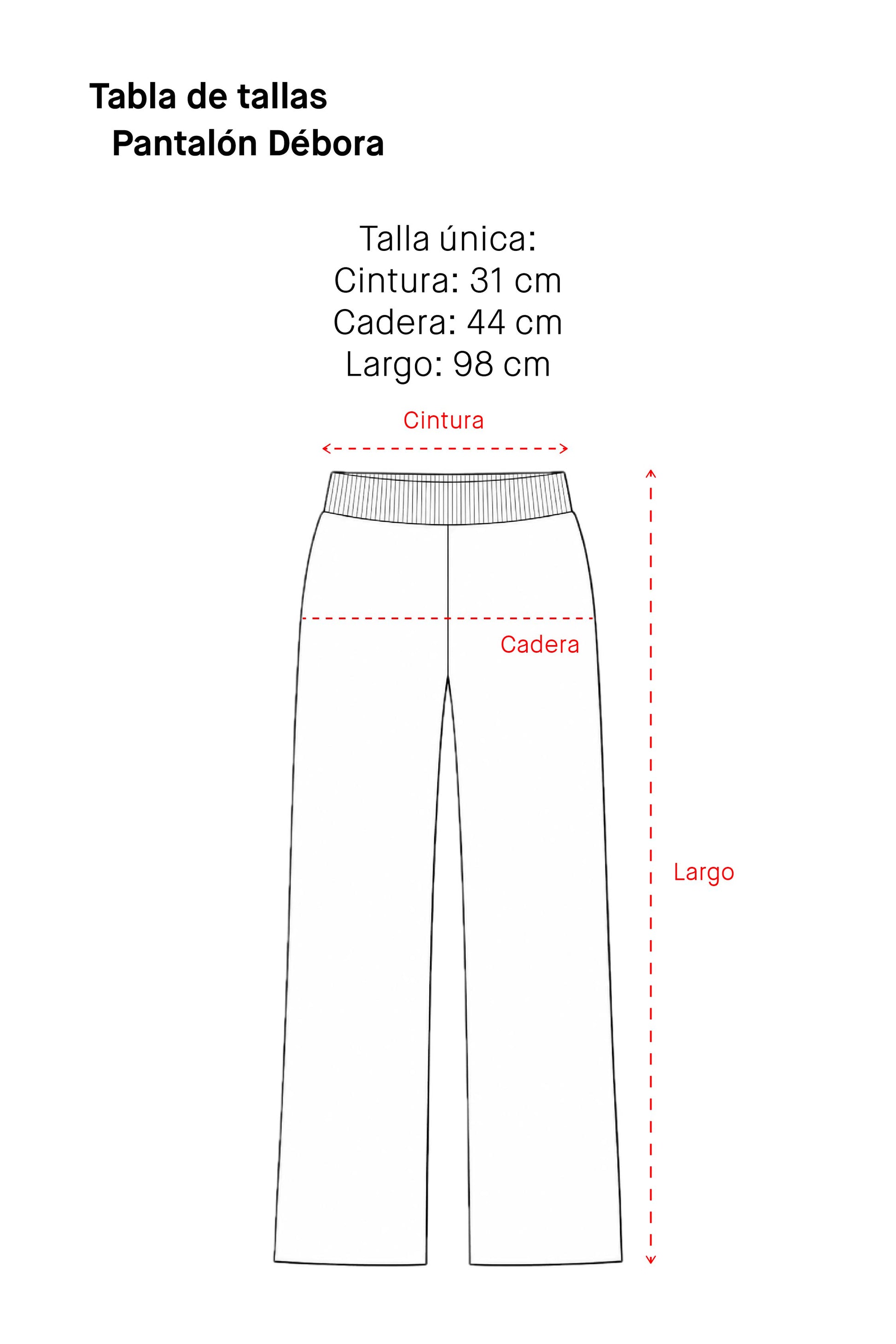 Tabla de tallas Pantalón Debora