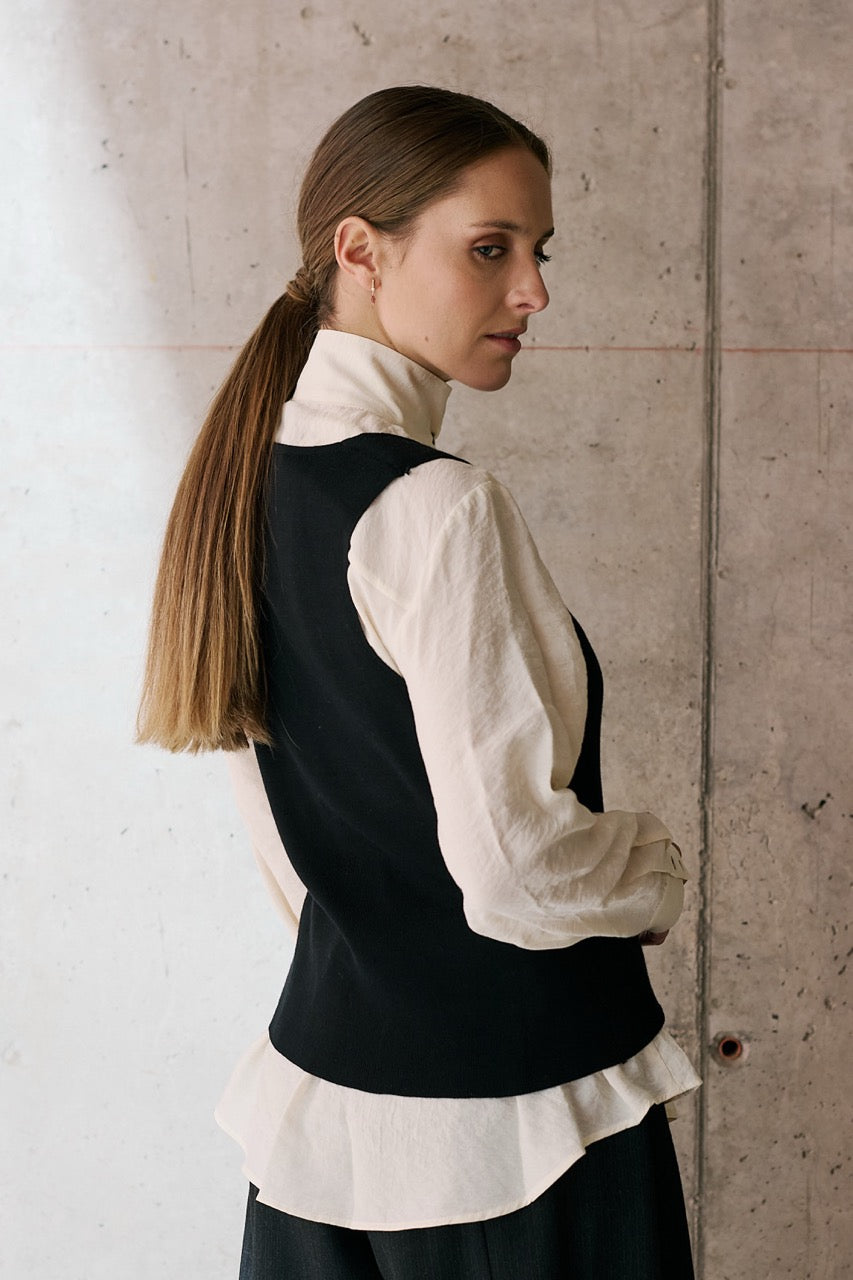 Vest Viscosa Algot Negro Lateral 2