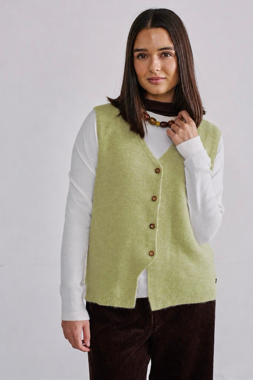 Vest Lana Soren Verde Vista Frontal